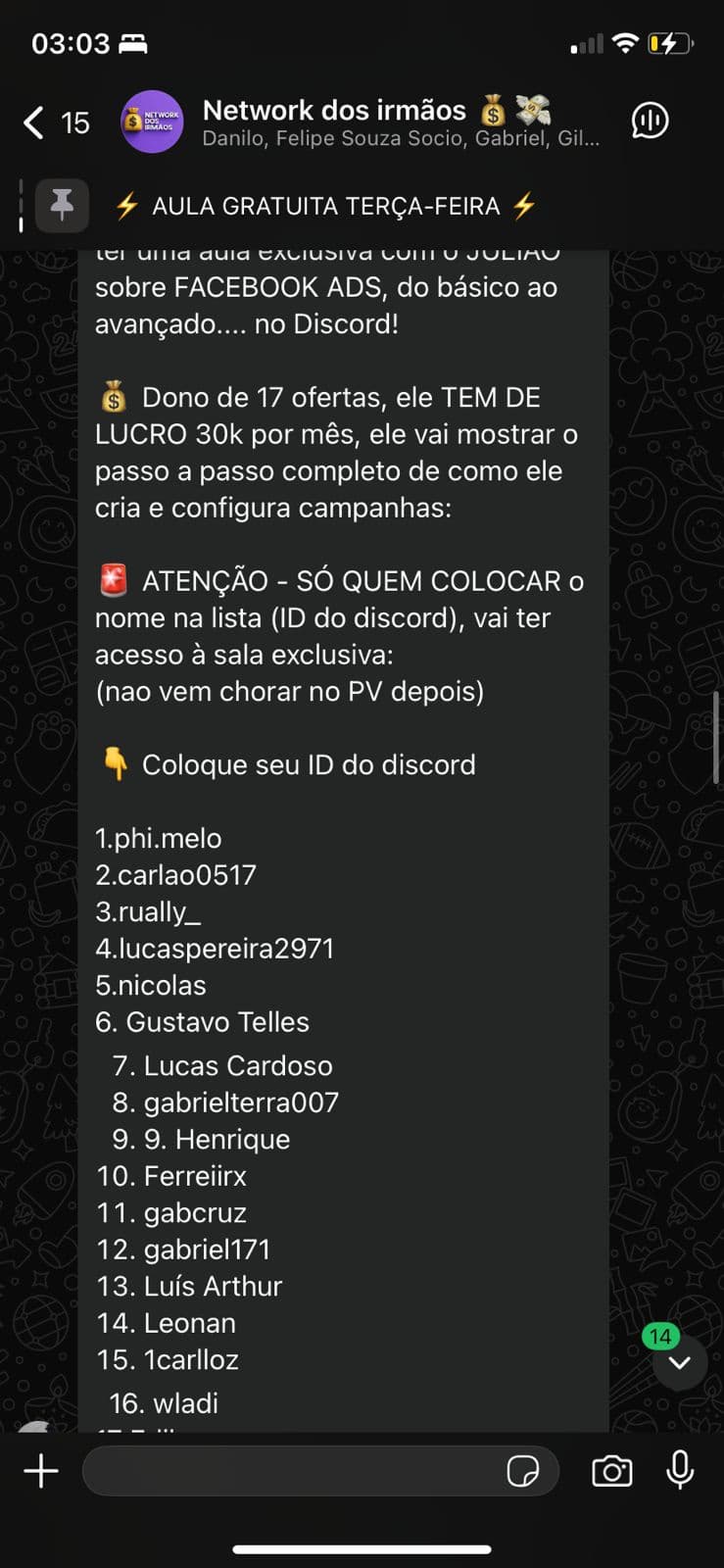 Exemplo de conteúdo do grupo 2