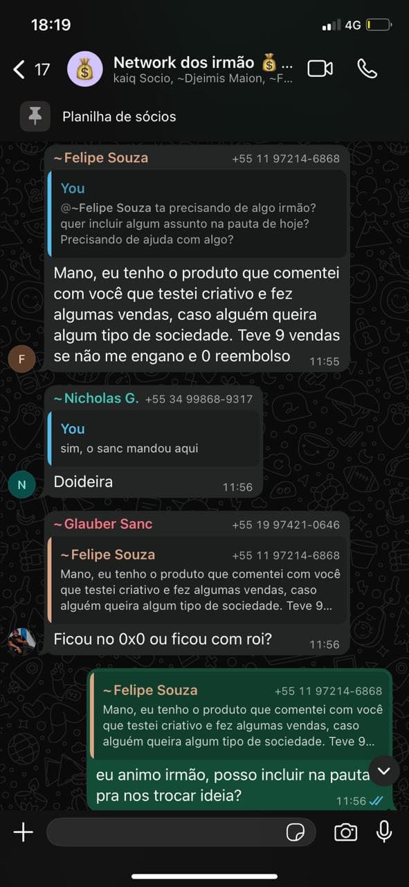 Exemplo de conteúdo do grupo 5